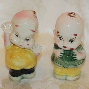 Two vintage cupie dolls, ceramic, hand painted Japan